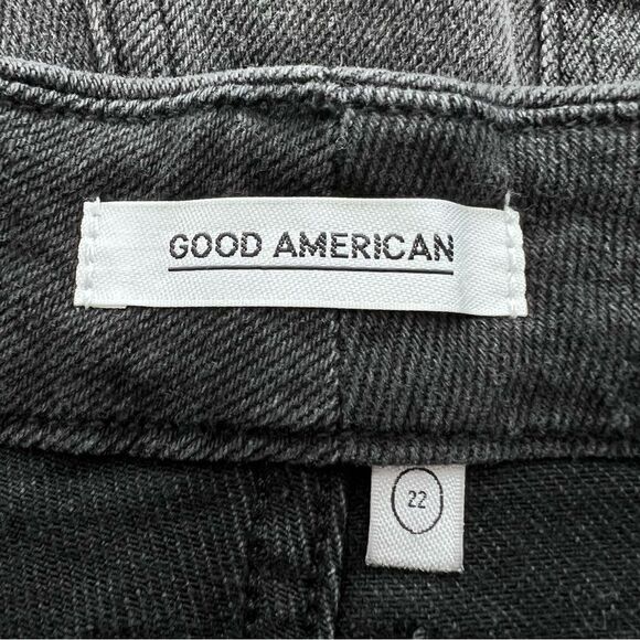 Good American Womens Good Curve Distressed High Waist Cutoff Shorts Plus Size 22 - Picture 6 of 13